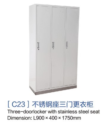 山東[c23]不銹鋼座三門(mén)更衣柜